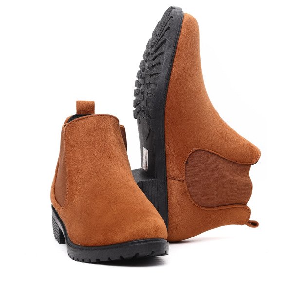 Klasyczne, brązowe botki Ellison- Obuwie