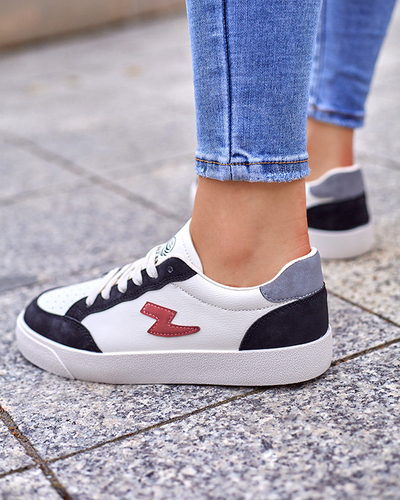 OUTLET Tenisi sport dama alb - negri Rozzuci- Pantofi