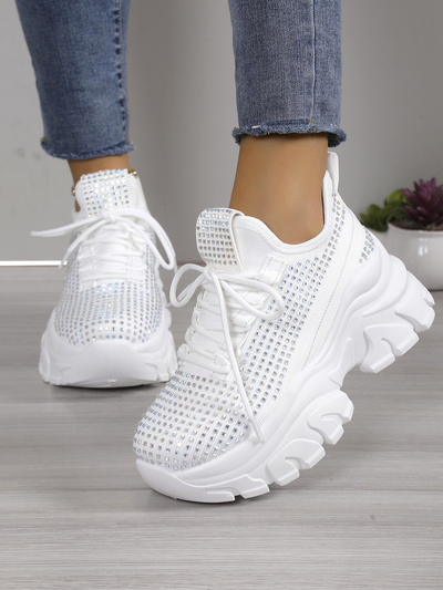 Royalfashion Pantofi sport pentru femei cu strasuri Blysco