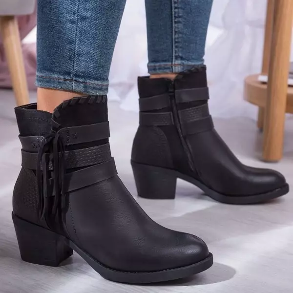 OUTLET Cizme negre pe postul Junco - Incaltaminte