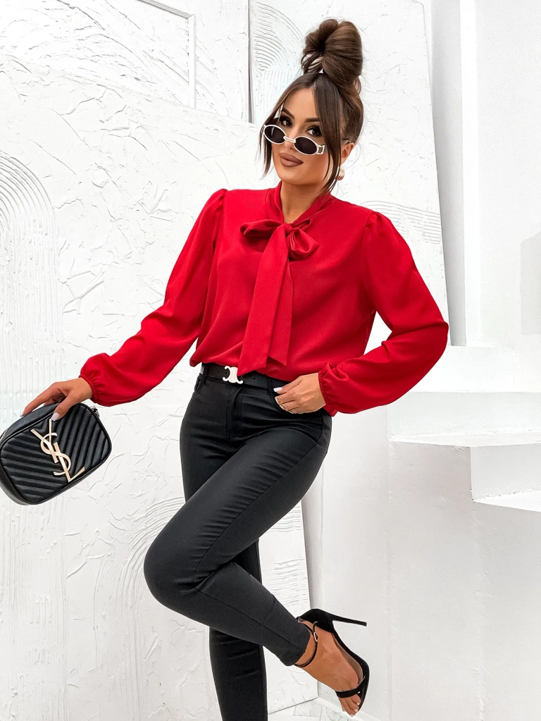 Bluza de damă Royalfashion cu fundă