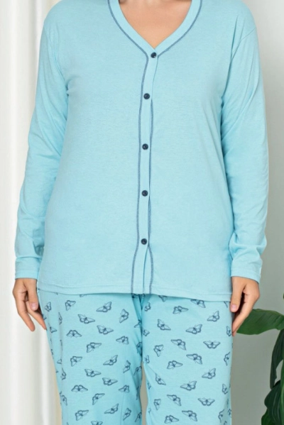 Royalfashion Pyjama pentru femei din bumbac, 2 piese, MĂRIMEA PLUS