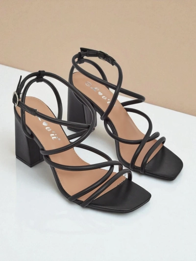 Royalfashion Sandale cu toc gros pentru femei Elysia