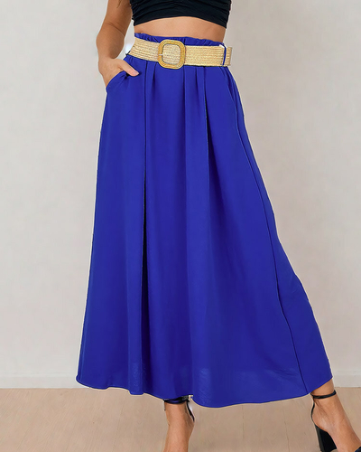 Royalfashion Fustă midi de damă cu curea