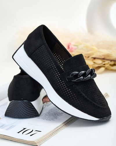 Royalfashion Mocasini de damă traforați cu lanț Isolla