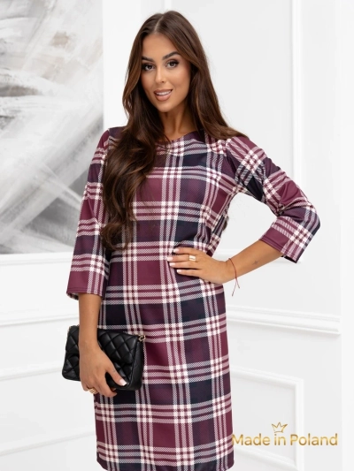 Rochie mini de damă în carouri Violetta