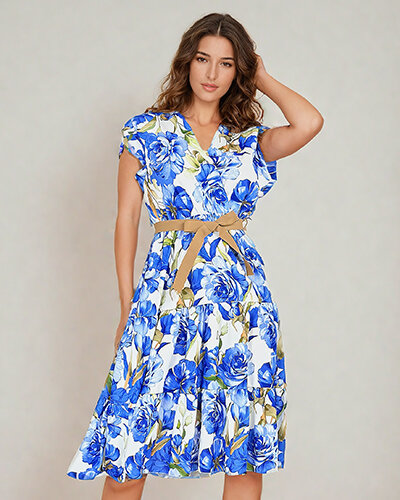 Royalfashion Rochie de damă midiw floral