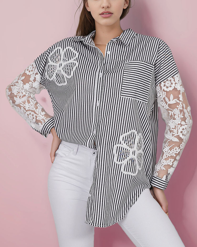 Royalfashion Cămașă de damă cu dantelă