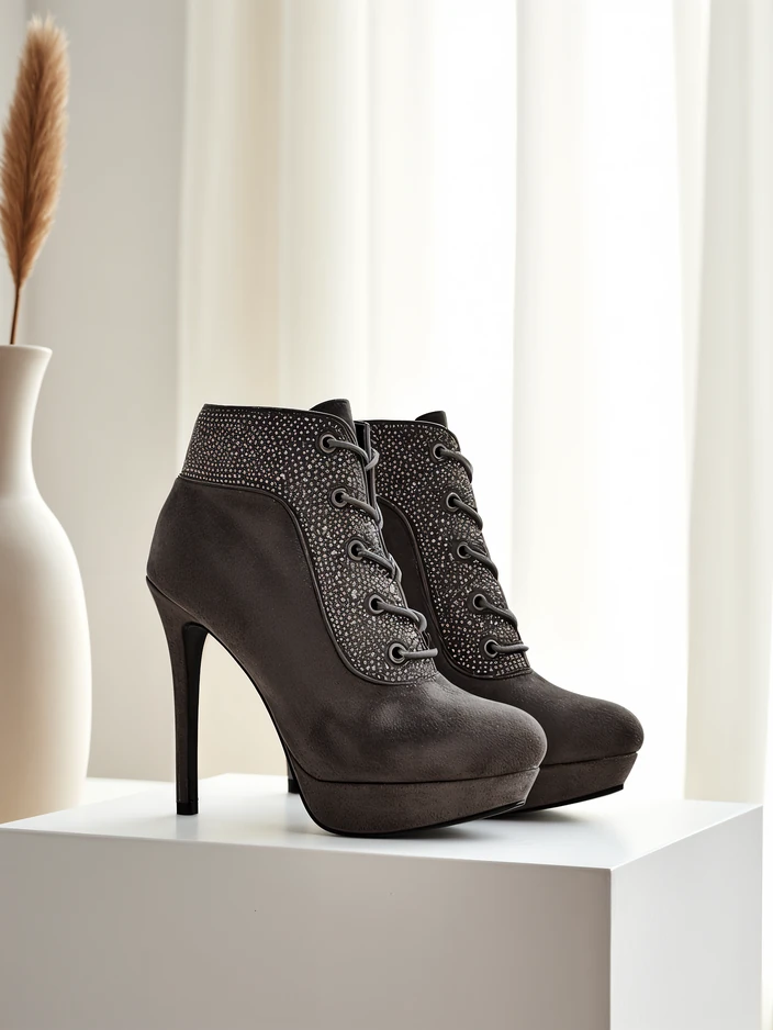 Botine pentru femei Royalfashion cu strasuri Efelolo