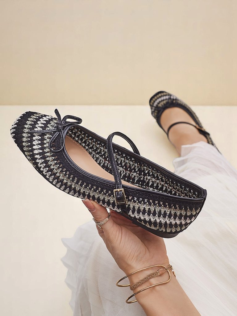 Royalfashion Balerini de damă din material țesut cu baretă Vanot