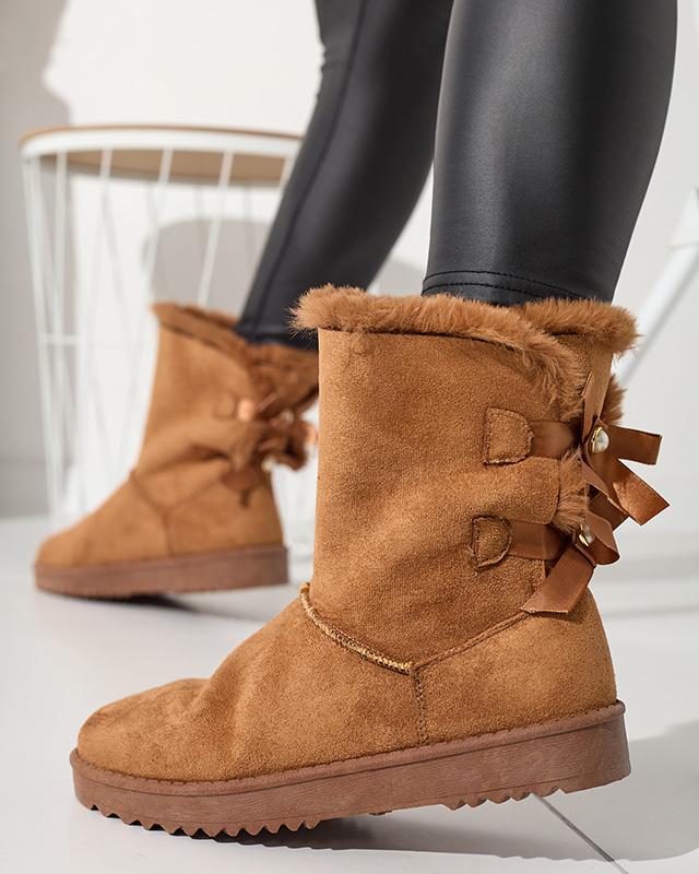 Botine de dama camel Izzuni- Incaltaminte