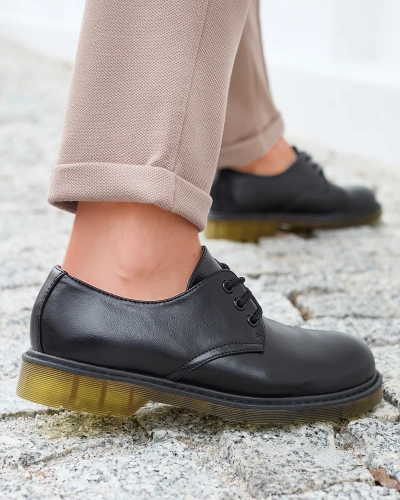 Pantofi jumătăți de damă negri Heloso- Footwear