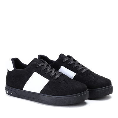 Czarno-białe, klasyczne tenisówki Chana- Obuwie