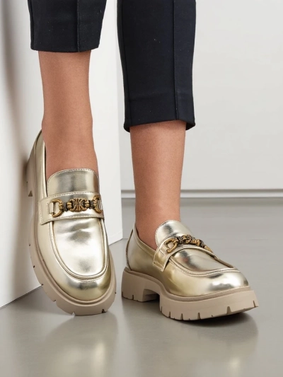 Royalfashion Mocasi pentru femei placate cu aur Goldlove