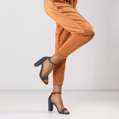 OUTLET Sandale de dama albastre bleumarin pe postul Anniet - Încălțăminte