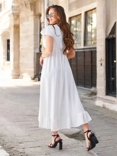 Rochie midi Royalfashion pentru femei cu tiv asimetric