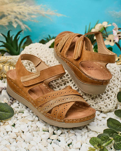 Royalfashion Sandale cu velcro de damă Liu