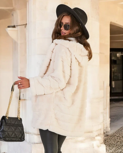 Royalfashion Palton de blană pentru femei