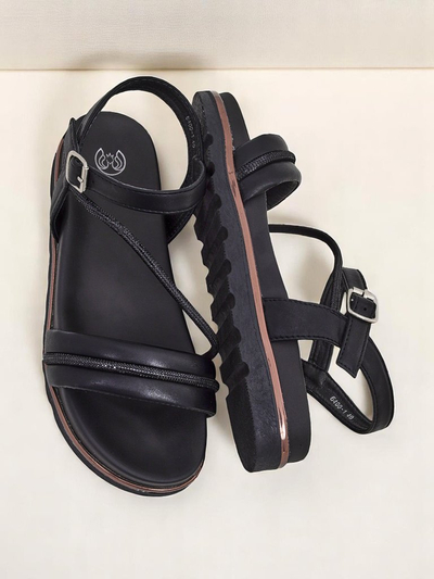 Royalfashion Sandale wedge pentru femei cu strasuri Magnol