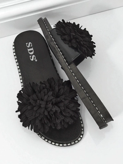 Royalfashion Damskie klapki na płaskiej podeszwie Flora Blide