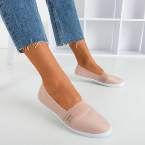 Jasnoróżowe tenisówki slip on Spoulia - Obuwie