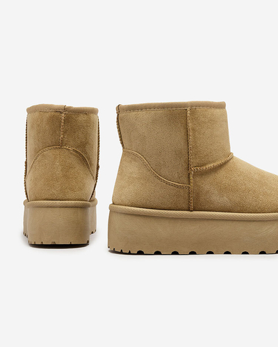 Royalfashion Cizme de zăpadă pentru femei cu platformă maro deschis a'la Setolla