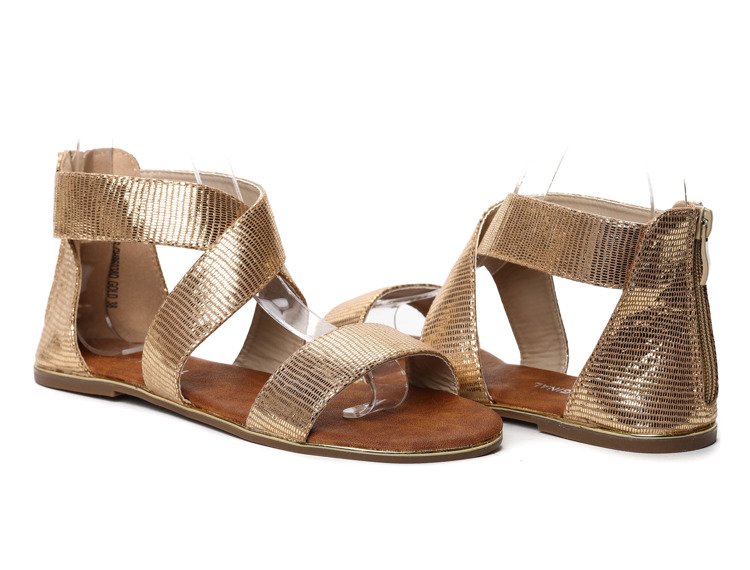 Złote sandały - Obuwie