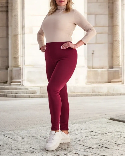 Royalfashion Pantaloni treggings izolați pentru femei PLUS SIZE
