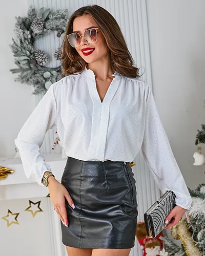 Royalfashion Cămașă de damă cu strasuri