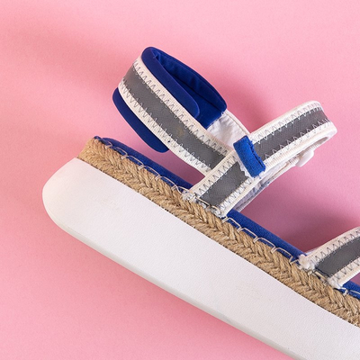 OUTLET Sandale dama cobalt cu insertii reflectorizante Kollin - Incaltaminte