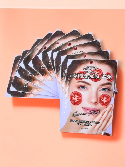 MOIKA Mască de față cu roșii, sub formă de șervețel, pentru controlul secreției de sebum
