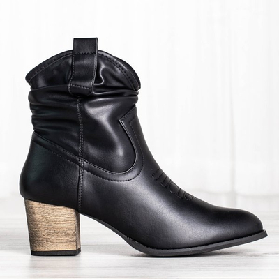 OUTLET Cizme de cowboy calde negre Vincenza - încălțăminte