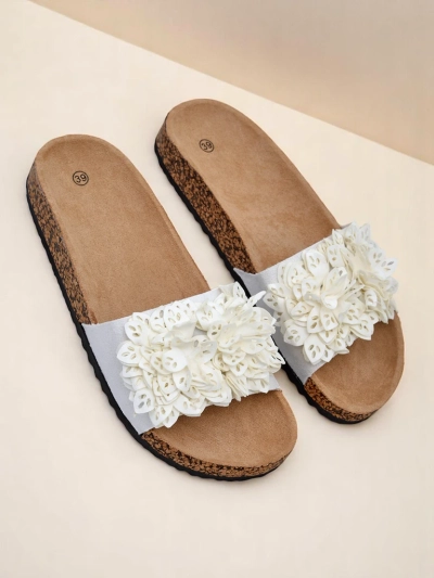 Royalfashion șlapi de damă cu floricele Occes