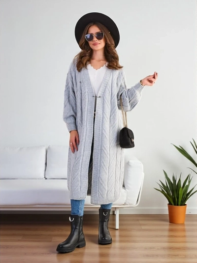 Pulover supradimensionat tricotat pentru femei Royalfashion
Pulover tricotat frumos pentru femei, realizat din material confortabil. Cardigan fără închidere și fără glugă. Un must-have pentru garderoba ta pentru a-ți completa stilizările de toamnă! NOTĂ: 