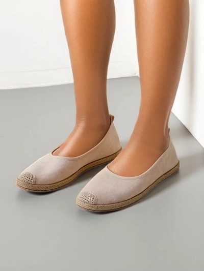 Espadrile ecologice din suede pentru femei Royalfashion Aroles