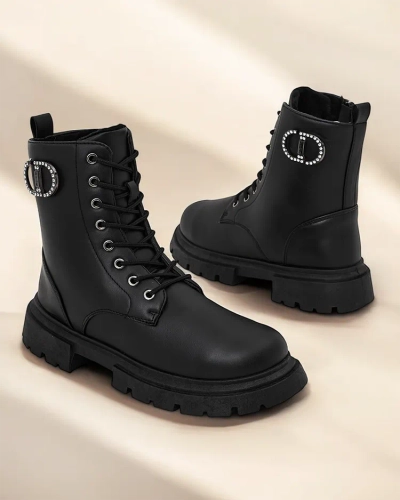 Botinele pentru femei din piele ecologică Royalfashion Enoll