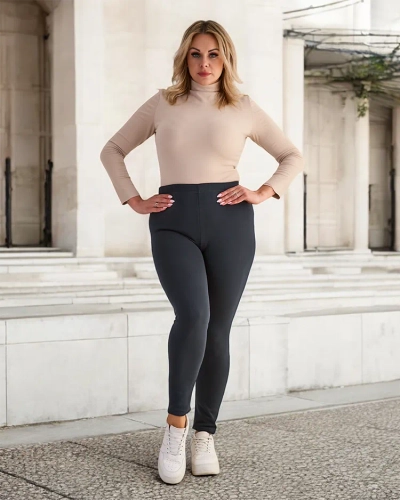 Royalfashion Pantaloni treggings izolați pentru femei PLUS SIZE