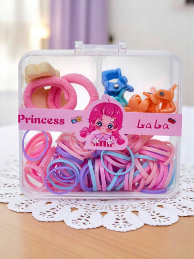 Royalfashion Set de cleme de păr și elastice pentru copii MiniJoy