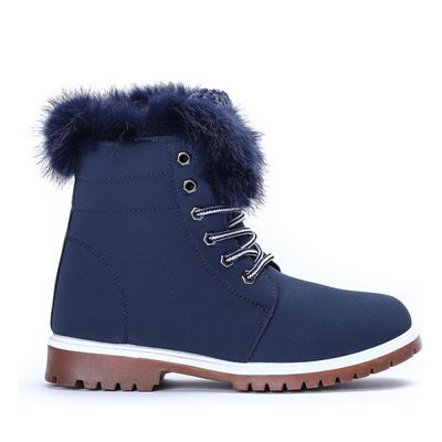 Ocieplane trapery w kolorze granatowym Sofja - Obuwie