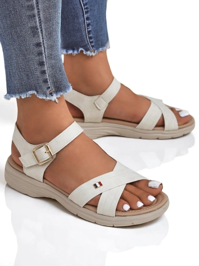 Sandale de damă Royalfashion Nirras cu toc plat