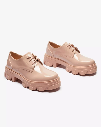 Pantofi de damă cu șiret roz Delgor- Footwear
