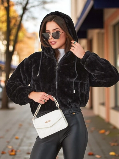 Jachetă pentru femei Royalfashion din blană artificială