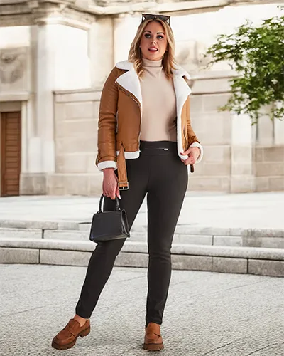 Treggings izolați negri de damă PLUS SIZE - Îmbrăcăminte