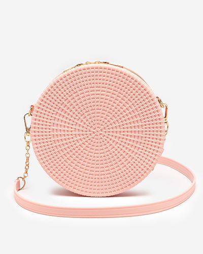 Geanta de dama roz deschis cu embosare - Accesorii