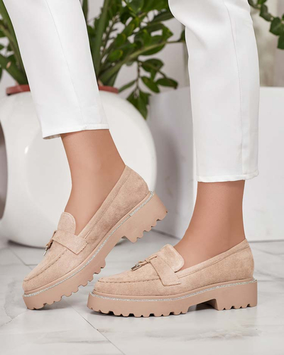 Royalfashion Mocasini pentru femei cu zirconii Ali