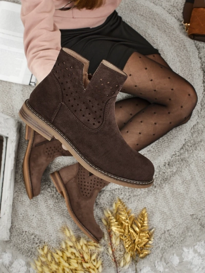 Botine de damă din piele naturală Rito