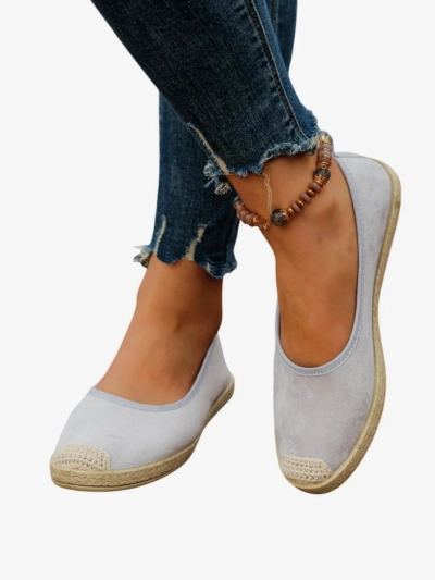 Espadrile ecologice din suede pentru femei Royalfashion Aroles