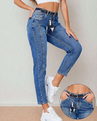 Royalfashion Pantaloni boyfriend din denim pentru femei
