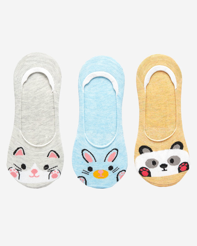 Ciorapi multicolori de dama, pachet de 3 animale / pachet - Lenjerie intima