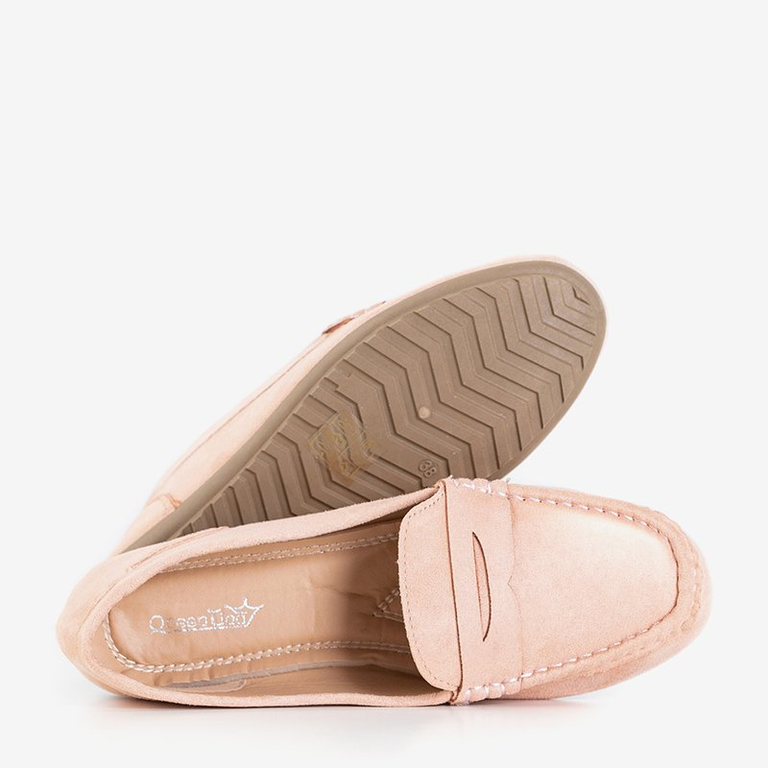 Mocasini pentru femei Selbika roz deschis - pantofi